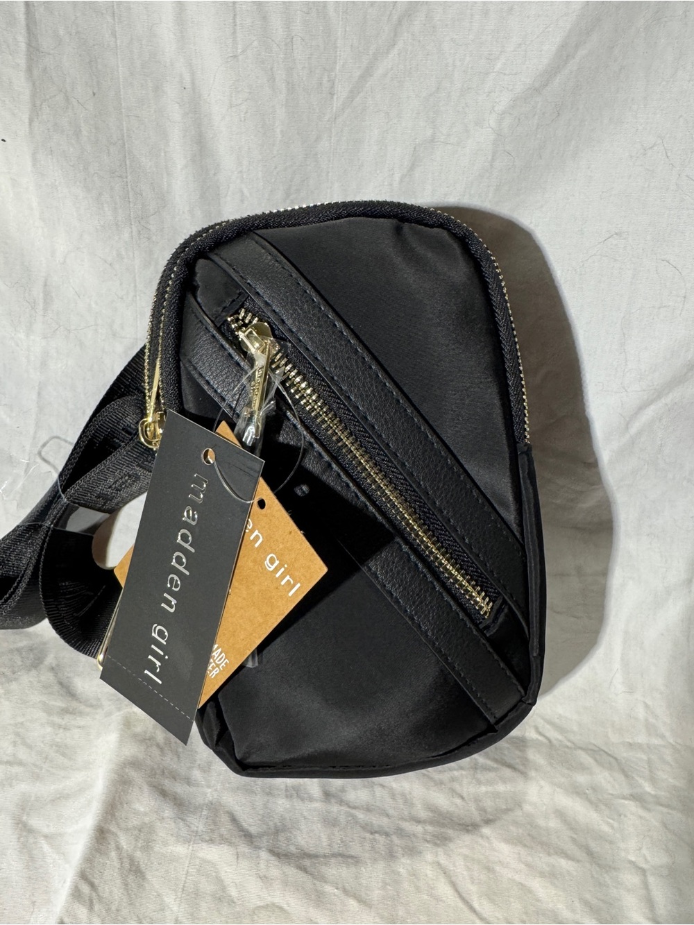 NWT Madden Girl black sling bag
